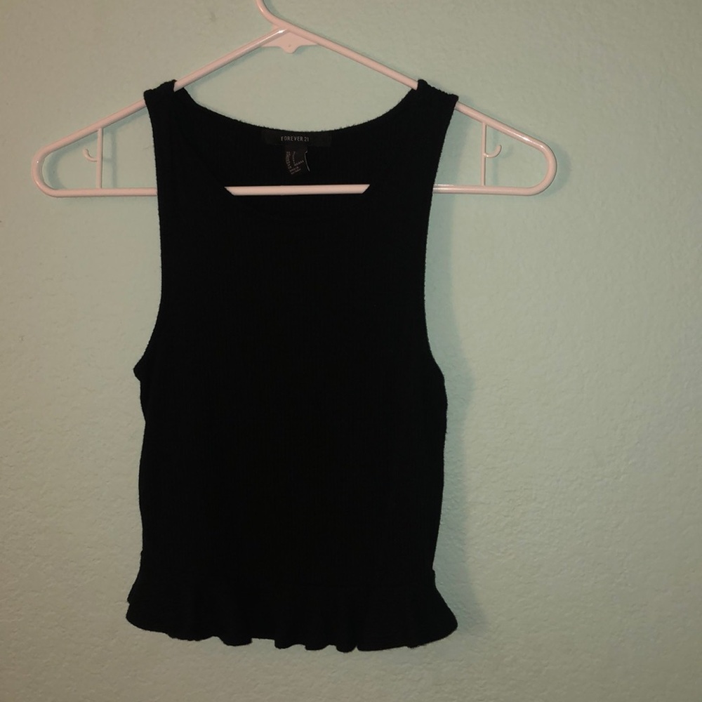Black Forever 21 Crop Tank Top